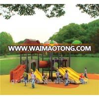 Kindergarten outside playground tube slide