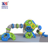 LY12601 Molecular climbing series cheap tunnel toys set exercise playground slides equipment used school for children