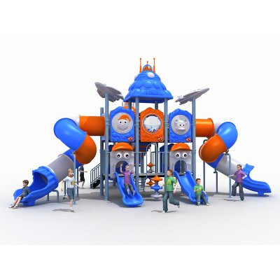 High Quality Kindergarten Children Play House Set Plastic Outdoor Playground Equipment with Slide for kids