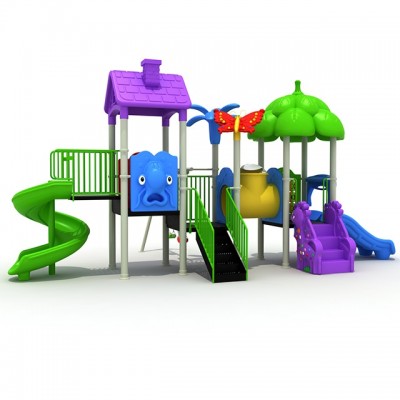 Plastic outdoor playground amusement park big slide for kids