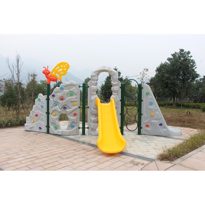 Popular Amusement Park Outdoor Playground  Kids Exercise Plastic Climbing Wall