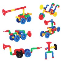 Little moveable pipe car building Blocks kindergarten play Toys for kids