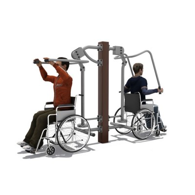 Park Steel Accessories Sitting and Pulling Physical People Exercise Outdoor Fitness Equipment for Disabilities People