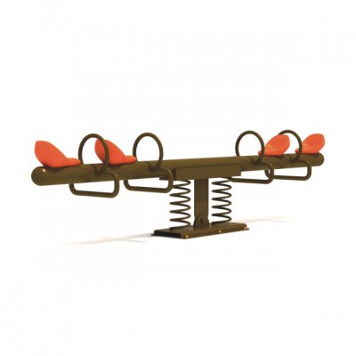 New Item Popular High Quality Kindergarten Double Seat Metal Spring Children Outdoor Seesaw