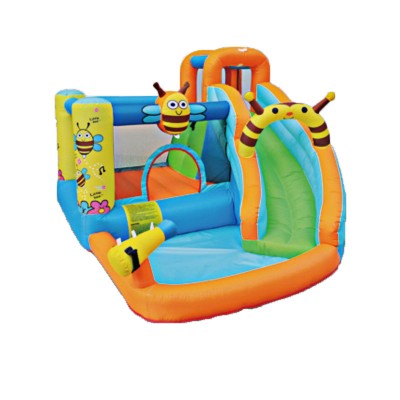 High quality  bouncy fun city inflatable bounce castle slide